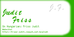 judit friss business card